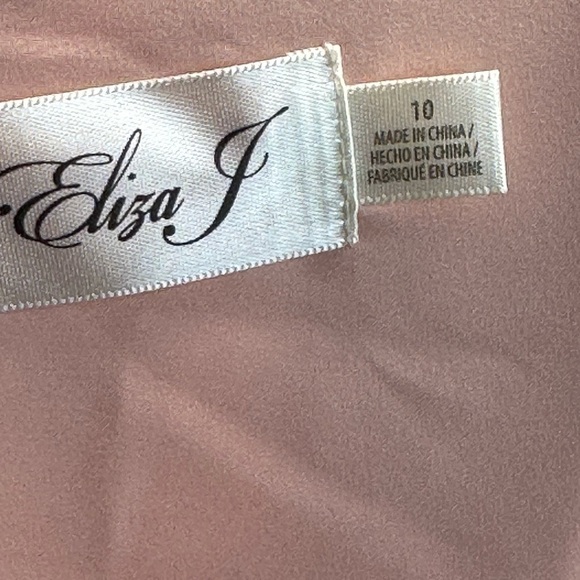 Eliza J Sleeveless Cross Bodice Cascading Ruffle Gown- Pink - size 10 - Picture 6 of 10